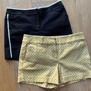2 pairs WHBM sz 2 White House Black Market & Loft shorts 4” inseam excellent